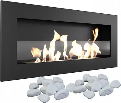 Produktbild von Wandkamin Bioethanol DELTA2 SLIM mit Verglasung set