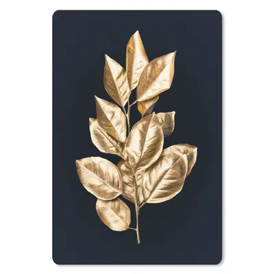 Produktbild von MuchoWow® Mauspad Mousepad Blätter - Gold - Luxus 18x27 cm - Mousepads - Maus Mat - Pad - Mausunterlage