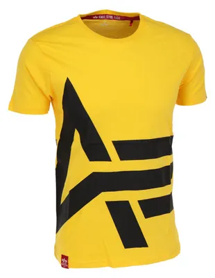 Produktbild von ALPHA INDUSTRIES SIDE LOGO T Herren T-Shirt, Größe:XXL, Alpha Industries Farben:Empire Yellow