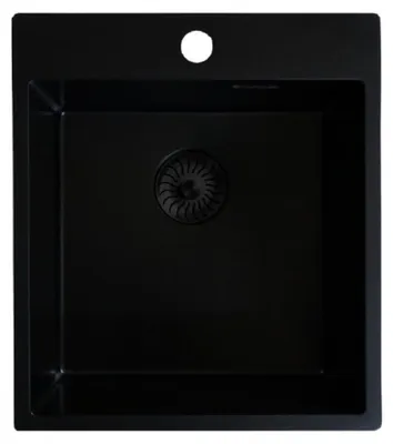 Produktbild von Caressi CAQPP40KR10BK-EB Spüle, Einbau. Schwarz.