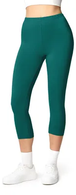 Produktbild von Ladeheid Damen 3/4 Leggings aus Baumwolle LA40-132 (Smaragdgrün, S)