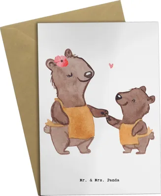 Produktbild von Mr. & Mrs. Panda Glückwunschkarte Arbeitserzieherin Herz - Weiß - Geschenk, Studium, Freunde, einladungskarten, hochzeitskarten, Familienliebe, Ausbildung, Grußkarte