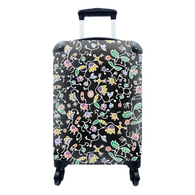Produktbild von MuchoWow® Koffer Handgepäck Trolley Rollkoffer Kleine Reisekoffer mit 4 Rollen - Muster - Blumen - Frühling - Cabin Size < 55x40x23 cm & 55x40x20 cm - Fotokoffer - Kabinenkoffer - Boardgepäck - Reise-Box - Reisekoffer - Reisegepäck - Koffer mit Bild - Trolley für Kinder