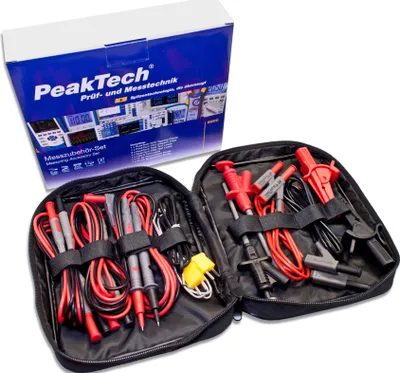 Obrázok produktu pre Sada meracieho príslušenstva PeakTech P 8200 s rôznymi káblami/koncovkami