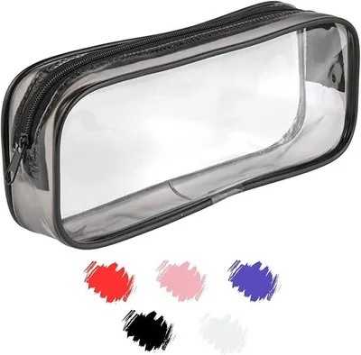 Produktbild von Federm?ppchen - Transparent - 20 x 8 x 3,5 cm - Schuletui - Aufbewahrungstasche - Transparentes Etui - Prš¹fungsetui - Schulbedarf - Uni