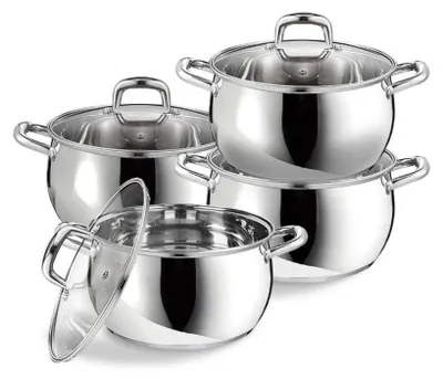 Produktbild von Maestro 8-teiliges Kochgeschirr-Set 2L 2,8L 3,8L 6,4L MR35158