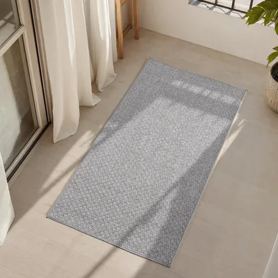 Produktbild von Carpetsale24 In- & Outdoor Teppich Wetterfest Robuster Flachgewebe UV-Beständig, Sisal Optik, Ideal für Küche, Balkon, Terrasse, Grösse: 80x150 cm