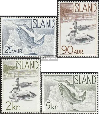 Produktbild von Briefmarken Island 1959 Mi 335-338 (kompl.Ausg.) postfrisch Freimarken: Einheimische Fauna