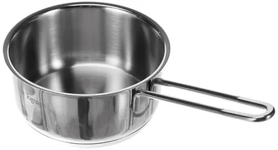 Bratentopf 16 cm, Edelstahl, silber, mit Deckel, 1 Liter