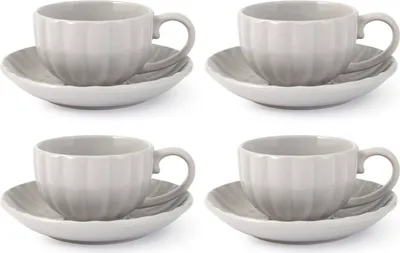 Produktbild von H&H – Set mit 4 grauen Lotusbechern, CC220