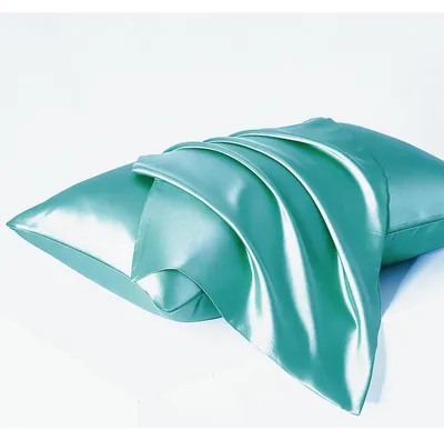 Produktbild von Kissenbezug Satin Türkis 50x75 cm 2 Stück