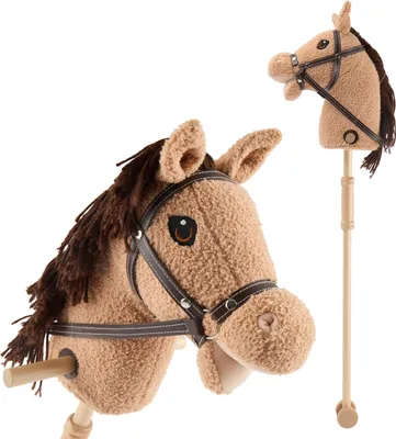 Produktbild von Bieco Steckenpferd Kinder Hazel | Hobby Horse Pferde | Steckenpferd Rollen | Steckenpferd Holz Pferd Stab | Stock Pferde Schöne Steckenpferde für Kinder Stockpferd Kleinkind Zubehör