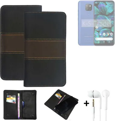 Produktbild von K-S-Trade Handyhülle + Kopfhörer kompatibel mit General Mobile GM 20 Schutzhülle Walletcase Bookstyle Tasche Schutz Case Hülle Wallet Cover