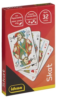 Produktbild von Idena - Skatspiel mit französischem Blatt, 32 Karten, für 3-4 Spieler ab einem A