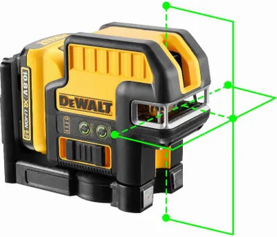 Image de Laser croix + 5 Points XR 10.8V 2Ah Li-Ion DEWALT faisceau vert - DCE0825D1G