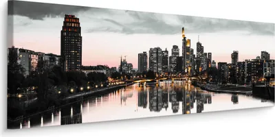 Obrázek produktu pro Muralo panoramatický obraz plátno New York city architektura mrakodrapy 3D nástěnná malba š. 145 cm x v. 45 cm