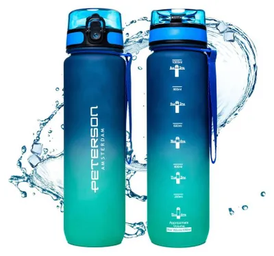 Obrázek produktu pro Peterson tritanová láhev na vodu 1000 ml zeleno modrá￼