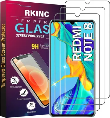 Produktbild von Panzerglas Schutz für Xiaomi Redmi Note 8, Note 8 2021, Mi 9 Lite - 3 Stück, 0,33 mm, HD Displayschutzfolie
