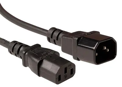 Immagine prodotto di ACT AK5216 Cavo di alimentazione nero da 3 m con accoppiatore C14 e accoppiatore C13 (AK5216)