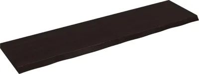 Produktbild von vidaXL Waschtischplatte Dunkelbraun 200x50x(2-6)cm Massivholz