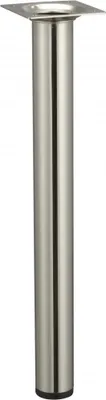 Image de Pied de table basse cylindrique fixe acier brossé gris, 30 cm