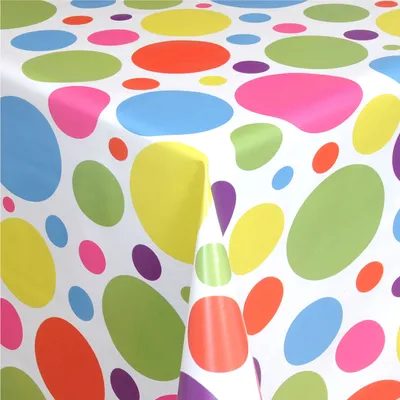 Produktbild von TEXMAXX Wachstuch Tischdecke Wachstischdecke Wachstuchtischdecke abwaschbar ( 621-00 ) - 160 x 140 cm - PVC Tischdecke abwischbar, Punkte Muster in Bunt