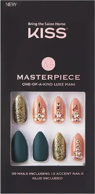 Produktbild von Kiss | Kunstnägel, manikürfertig, 30 Stück, rosa mit Nagelverzierungen