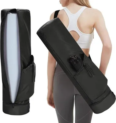 Produktbild von Famanu Yogamat mit Tragriemen, Flaschenfach und Nassfach - Ideal für Pilates und Yoga