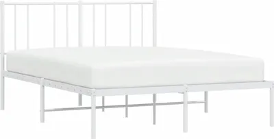Obrázok produktu pre vidaXL Detská posteľ s čelom kovová biela 120x190 cm