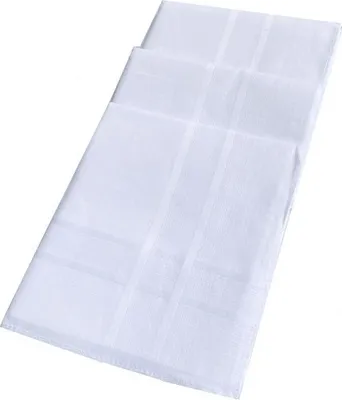 Obrázek produktu pro Dámský kapesník L13 bílý (6 ks) - bavlna