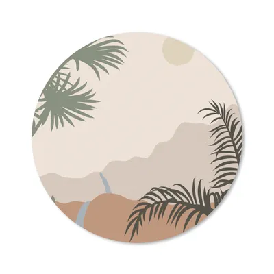 Produktbild von MuchoWow® Mauspad Mousepad Pastell - Illustration - Tropisch 50x50 cm - Mousepads - Maus Mat - Pad - Mausunterlage - Vinyl