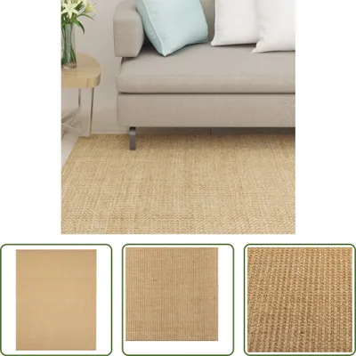 Productafbeelding van The Living Store: Natuurlijk sisal vloerkleed, 80x100 cm