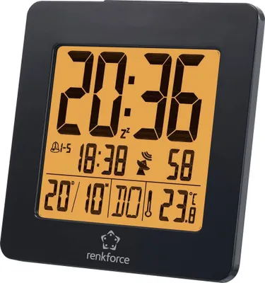 Produktbild von Renkforce 1383425 Funk Wecker Schwarz Alarmzeiten 2