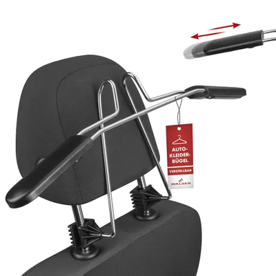 Image de WALSER Cintre pour voiture, cintre pour voiture, extenseur d'appui-tête pour veste, cintre pour voiture, cintre de voyage pour voiture, cintre pour appui-tête 50-61x25 cm