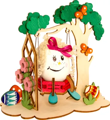 Obrázok produktu pre Remeselná súprava hojdacie veľkonočné vajíčko 16x14x11cm NOVINKA