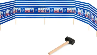 Produktbild von Garronda Strand Windschutz Sichtschutz 6m lang plus Gummihammer GAEX001