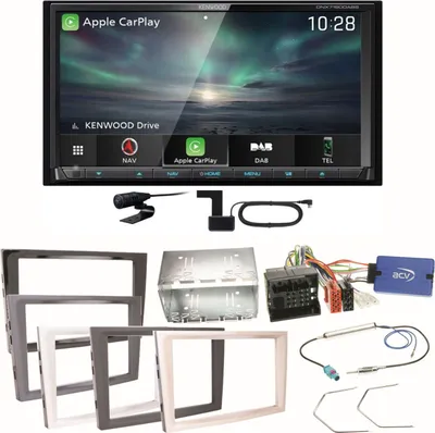 Produktbild von Kenwood DNX-7190DABS Carplay Einbauset für Opel Astra H Corsa D Zafira B Antara