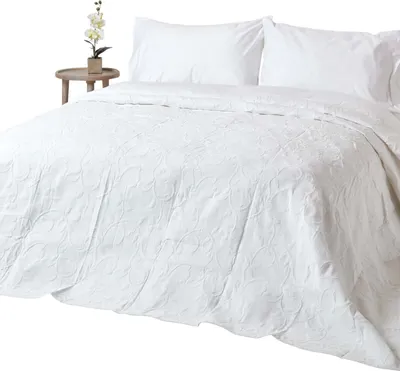 Obrázek produktu pro HOMESCAPES Bílý přehoz na postel z matassé, 230 x 260 cm