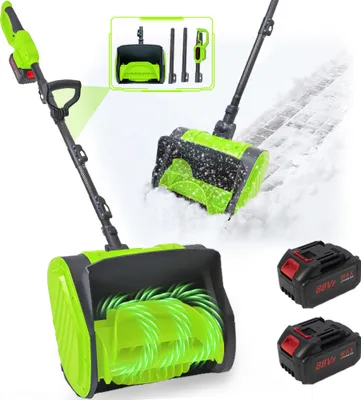 Produktbild von Abnehmbare Schneefräse, Akku-Schneefräse, 1200 W elektrische Schneefräse，bürstenlosem Motor, 1500mAH Batterien,einfach zu transportieren und zu lagern