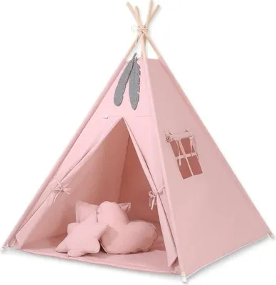 Produktbild von Tipi-Zelt für Kinder – Spielzelt – inklusive Spielmatte und Kissen, leicht und faltbar