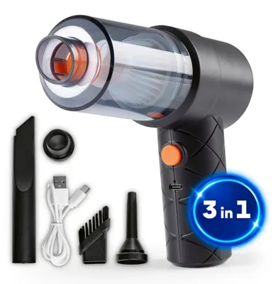 Produktbild von CLEANmaxx 3in1 Akku Handstaubsauger - mit Saug-, Gebläse- und Vakuumierfunktion, Reinigungsgerät, Reinigungshilfe, Putzen für Bodenpflege und Haushalt