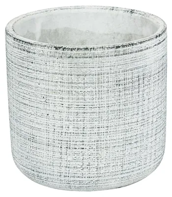 Produktbild von Keramischer Blumentopf H 14 cm grau gekratzt