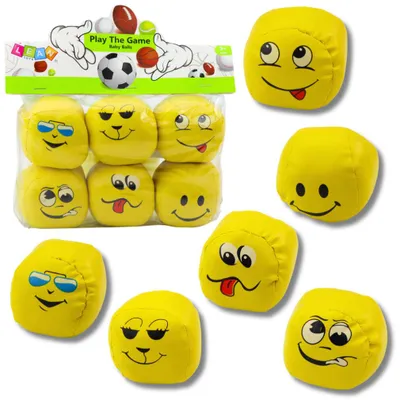 Produktbild von Lean Weiche Sportbälle Emotes Gelb Satz Von 6Pcs 7Cm