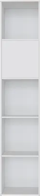 Produktbild von SMARTBett Standregal, Würfelregal  für Wohnzimmer, Kinderzimmer, Schlafzimmer und Büro |  Regal Weiss + 1 Tür Weiss