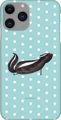 Produktbild von Mr. & Mrs. Panda Iphone 11 Pro Handyhülle Stinktier Yoga - Türkis Pastell - Geschenk, Lebe, Wildtier, Premium Kunststoff, Handy Case, Namaste, Skunk, Liebe