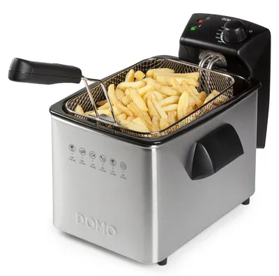 Image de Friteuse DOMO DO465FR 4 L 3000 W Acier argenté