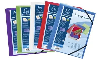 Obrázek produktu pro EXACOMPTA 55182E EXACOMPTA rohový pořadač Kreacover, DIN A4, PP, modrý