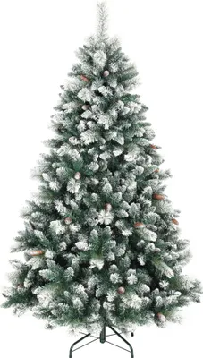 Produktbild von HOMCOM Künstlicher Weihnachtsbaum 180 cm künstlich Tannenbaum mit Schnee
