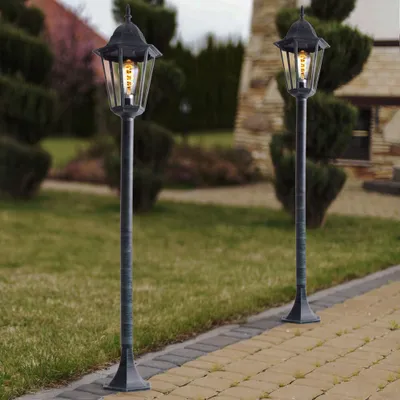 Produktbild von RGB LED Außen-Stehleuchte, grün-schwarz, Alu, H 120 cm
