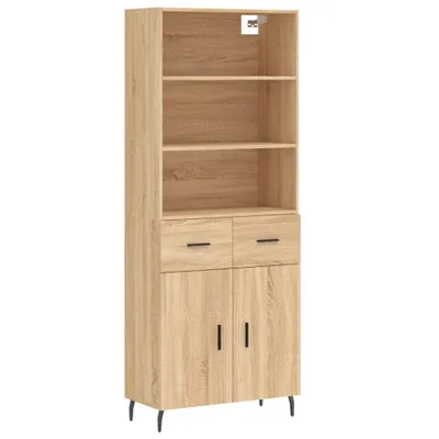 Zdjęcie produktu dla Witrynka, dąb sonoma, 69,5x34x180 cm, materiał drewnopochodny